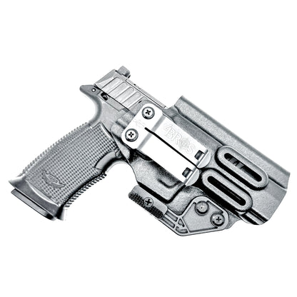 Black  Inside waistband holster built for the Icarus Precision AIR Polymer XMACRO Grip Module and P365-FUSE slide.  Red dot ready, Enigma compatible.