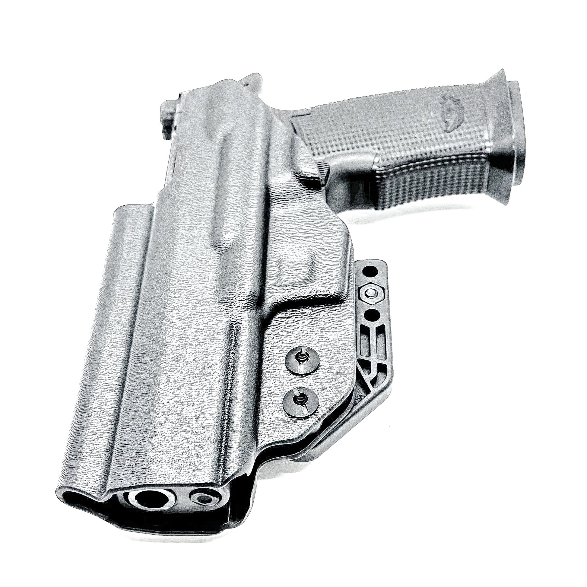 Black  Inside waistband holster built for the Icarus Precision AIR Polymer XMACRO Grip Module and P365-FUSE slide.  Red dot ready, Enigma compatible.