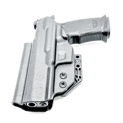 Black  Inside waistband holster built for the Icarus Precision AIR Polymer XMACRO Grip Module and P365-FUSE slide.  Red dot ready, Enigma compatible.