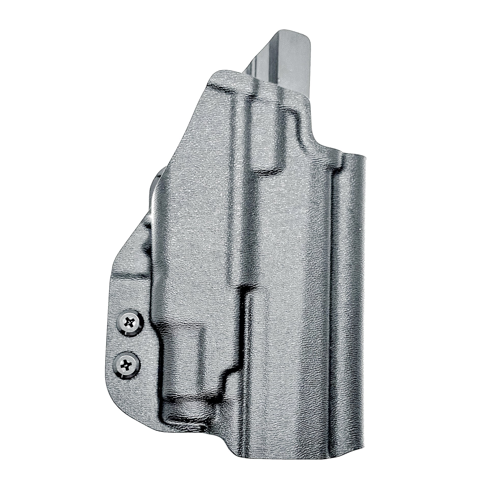 Outside the waistband holster fits Icarus Precision AIR Polymer P365-FUSE & Streamlight TLR-7 Sub in black with 4BROS 1.5" belt slide.