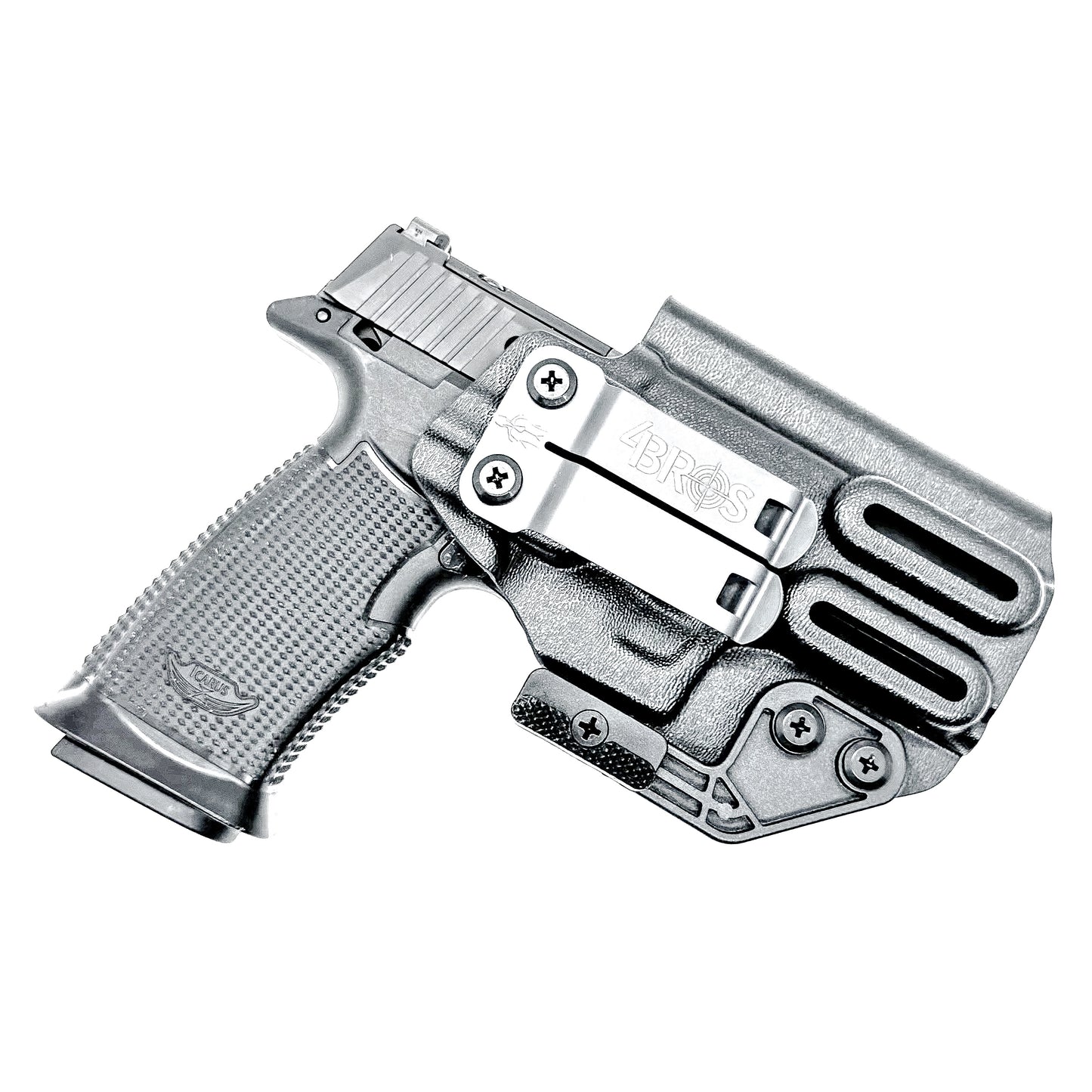 Inside waistband holster built for the Icarus Precision AIR Polymer XMACRO Grip Module and P365-XMACRO or P365XL Slide.