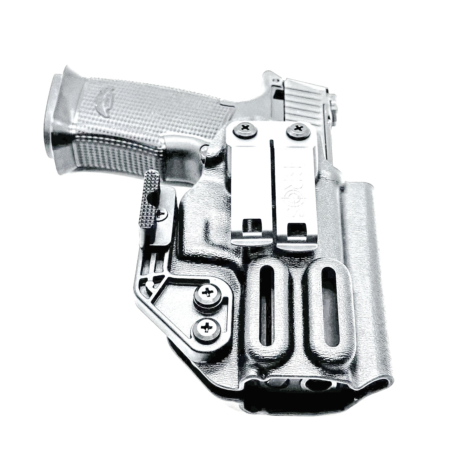Inside waistband holster built for the Icarus Precision AIR Polymer XMACRO Grip Module and P365-XMACRO or P365XL Slide.