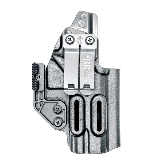 IWB holster custom fit for the Jacob Grey TWC HEX. Optic-ready, adjustable retention and ride height. Built in the USA for reliable, comfortable carry.