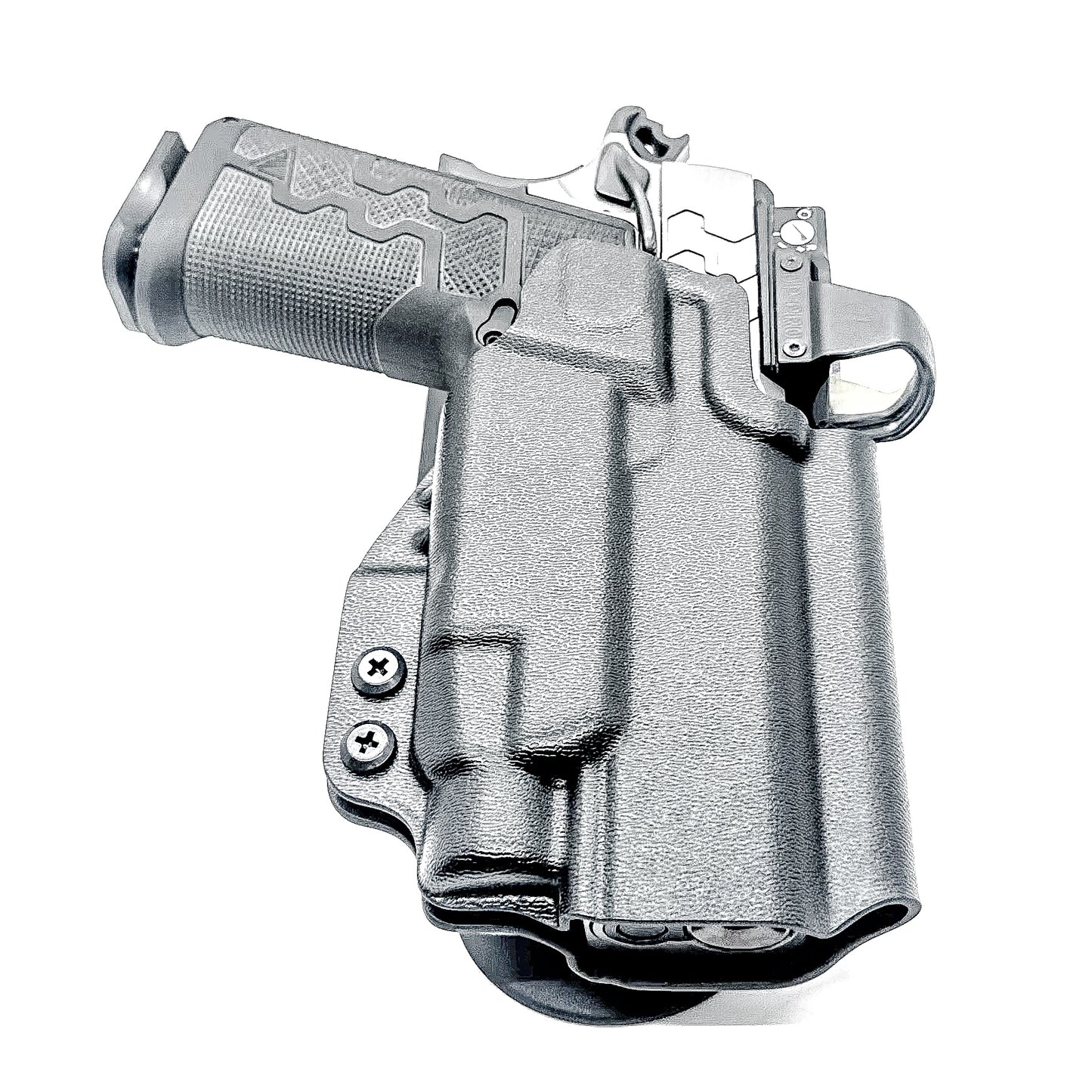 Kimber 2K11 PRO 4.25" and TLR-7 HL-X OWB Outside Waistband light duty & competition holster with adjustable retention and optic compatibility.