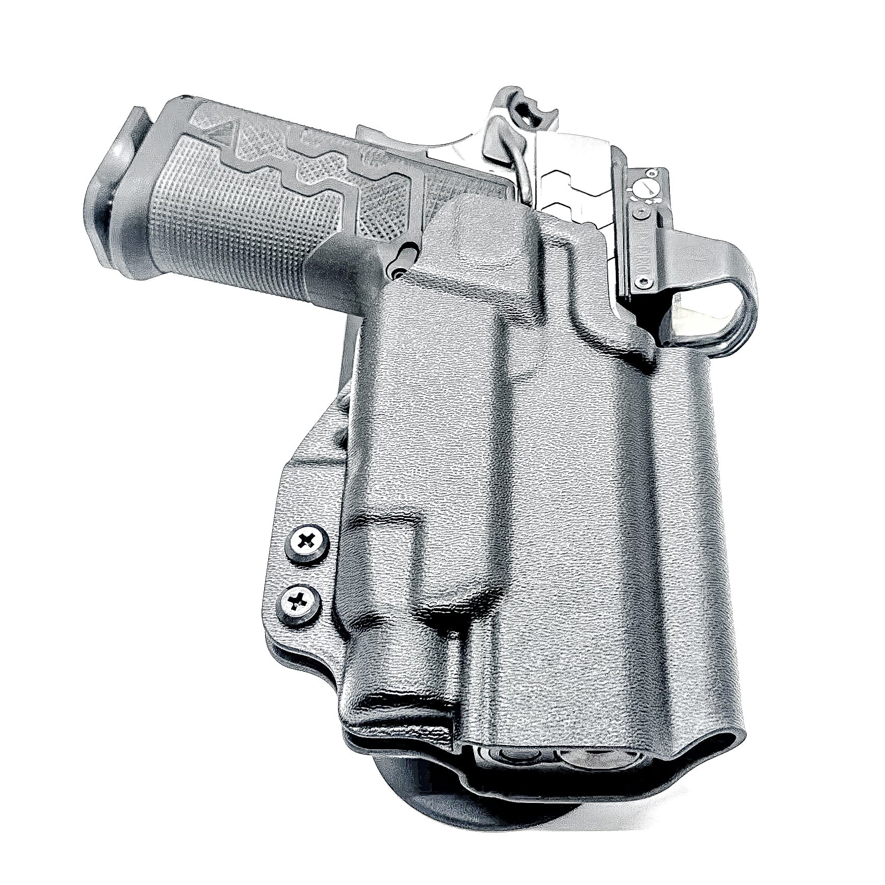 Kimber 2K11 PRO 4.25" and TLR-7 HL-X OWB Outside Waistband light duty & competition holster with adjustable retention and optic compatibility.
