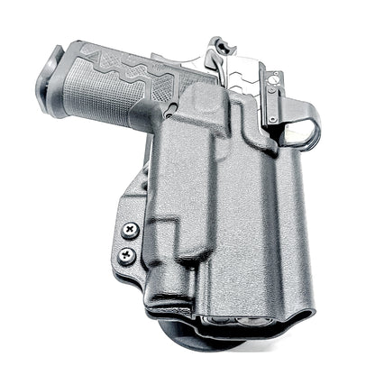Kimber 2K11 PRO 4.25" and TLR-7 HL-X OWB Outside Waistband light duty & competition holster with adjustable retention and optic compatibility.