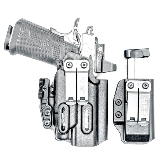 IWB holster combo for Kimber 2K11 PRO 4.25" & Streamlight TLR-7 HL-X & 2011 mags. Includes mag carrier, Modwing, and Monoblock clips. Ships fast from the USA.