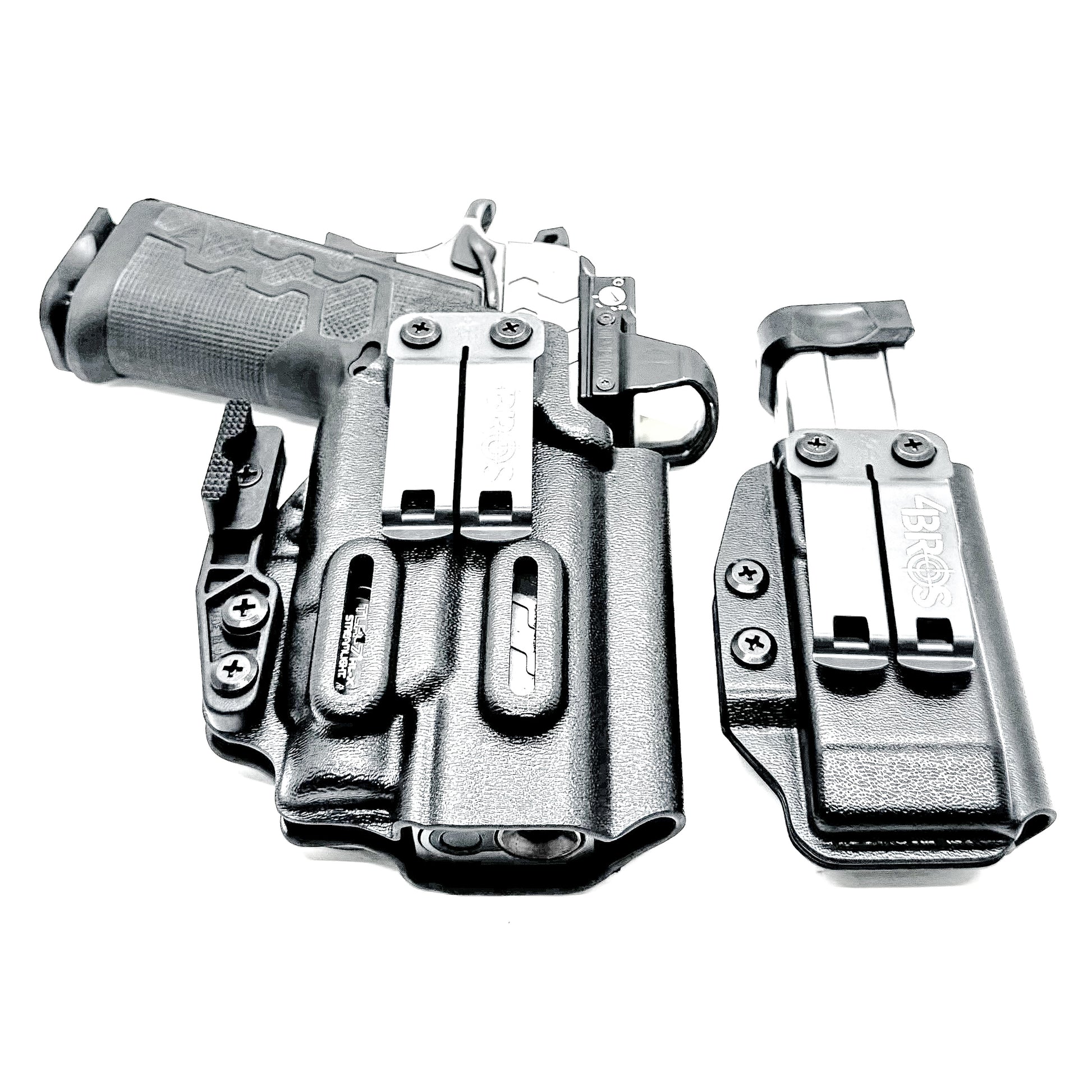 IWB holster combo for Kimber 2K11 PRO 4.25" & Streamlight TLR-7 HL-X & 2011 mags. Includes mag carrier, Modwing, and Monoblock clips. Ships fast from the USA.