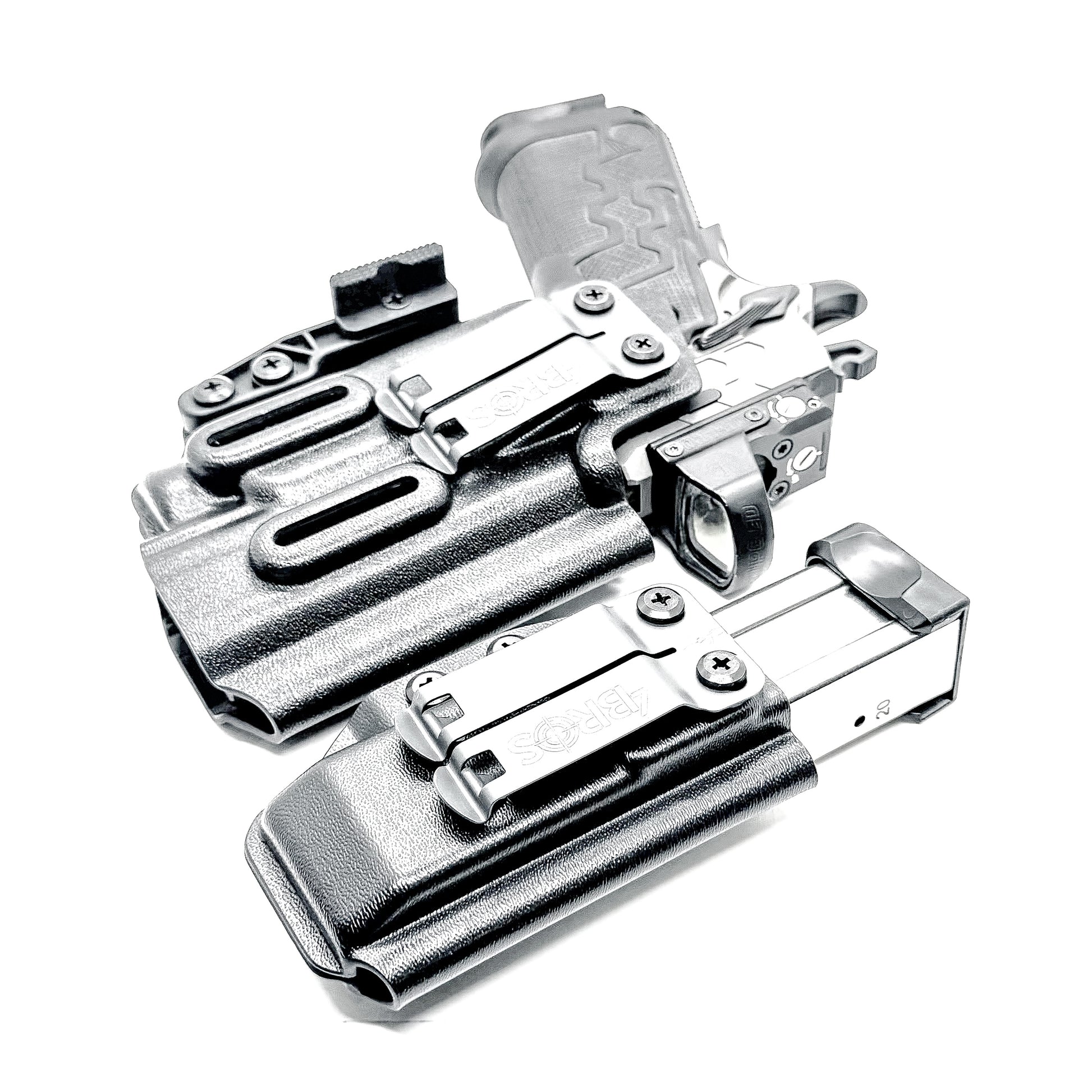 IWB holster combo for Kimber 2K11 PRO 4.25" & Streamlight TLR-7 HL-X & 2011 mags. Includes mag carrier, Modwing, and Monoblock clips. Ships fast from the USA.