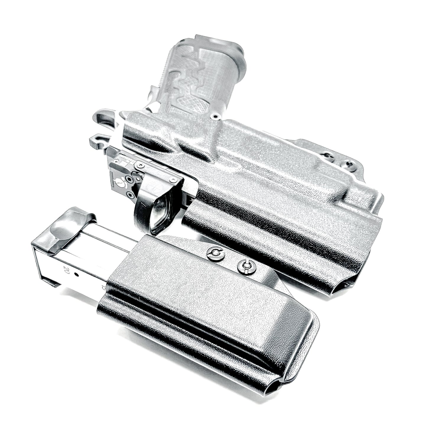 IWB holster combo for Kimber 2K11 PRO 4.25" & Streamlight TLR-7 HL-X & 2011 mags. Includes mag carrier, Modwing, and Monoblock clips. Ships fast from the USA.