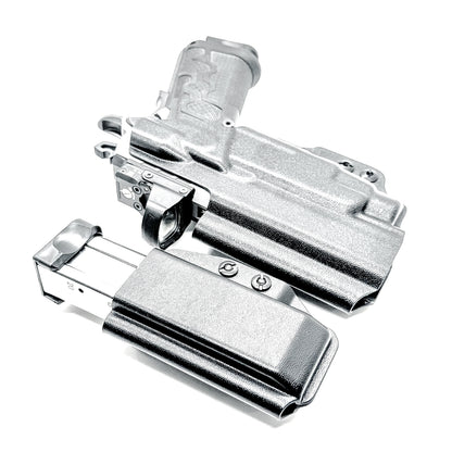 IWB holster combo for Kimber 2K11 PRO 4.25" & Streamlight TLR-7 HL-X & 2011 mags. Includes mag carrier, Modwing, and Monoblock clips. Ships fast from the USA.
