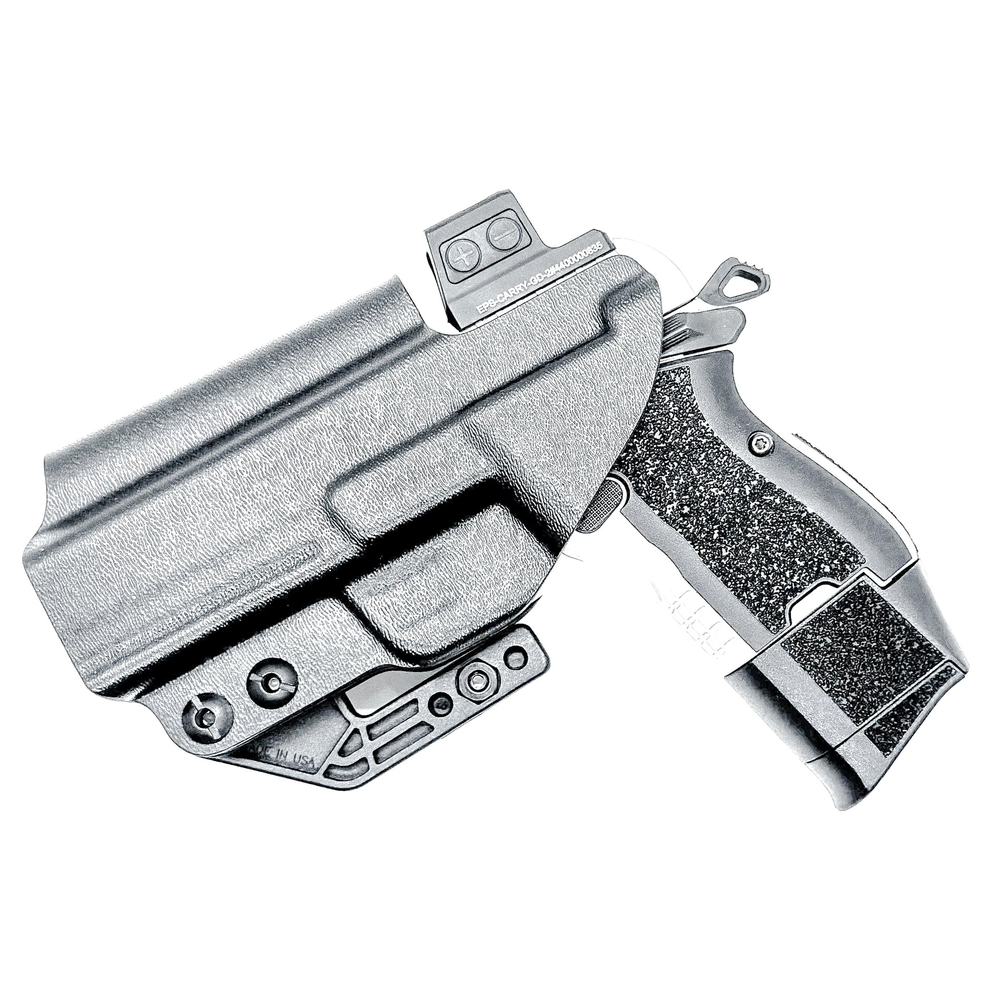 Kimber CDS9 IWB Holster for concealed carry. Precision-molded Inside Waistband holster with adjustable retention, optics compatibility, and all-day comfort.