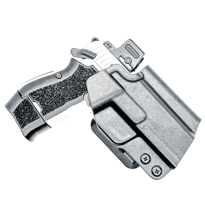 Kimber CDS9 OWB Holster with adjustable retention and optics compatibility. Precision-molded Outside Waistband holster for carry, training, and range use.