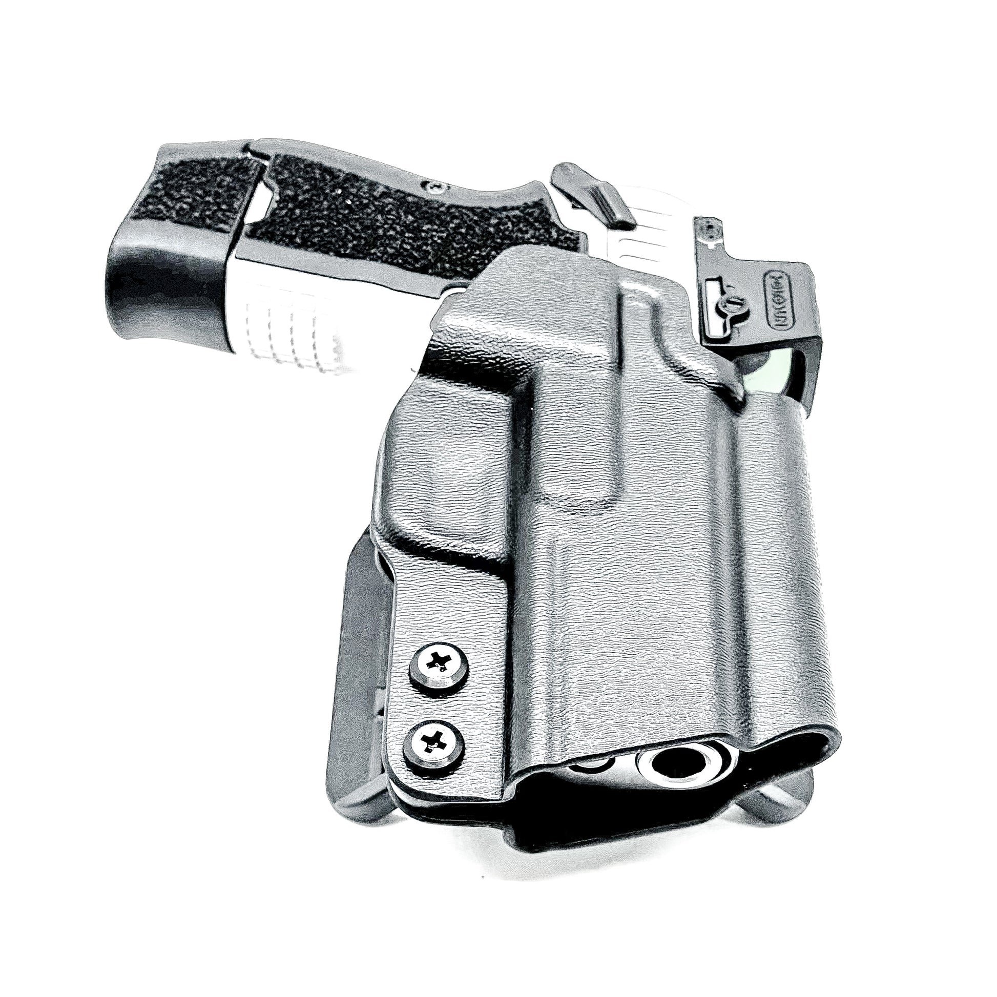 Kimber CDS9 OWB Holster with adjustable retention and optics compatibility. Precision-molded Outside Waistband holster for carry, training, and range use.