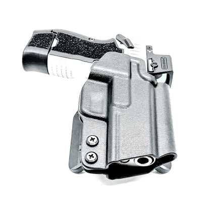 Kimber CDS9 OWB Holster with adjustable retention and optics compatibility. Precision-molded Outside Waistband holster for carry, training, and range use.