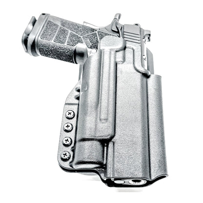 Kimber DS Warrior and Streamlight TLR-1 HL OWB (Outside Waistband) light-duty & competition holster with fast draw, adjustable retention & optic compatibility.