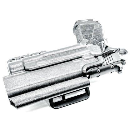 Kimber DS Warrior and Streamlight TLR-1 HL Outside Waistband OWB holster with adjustable retention, optic compatibility, and durable everyday carry.