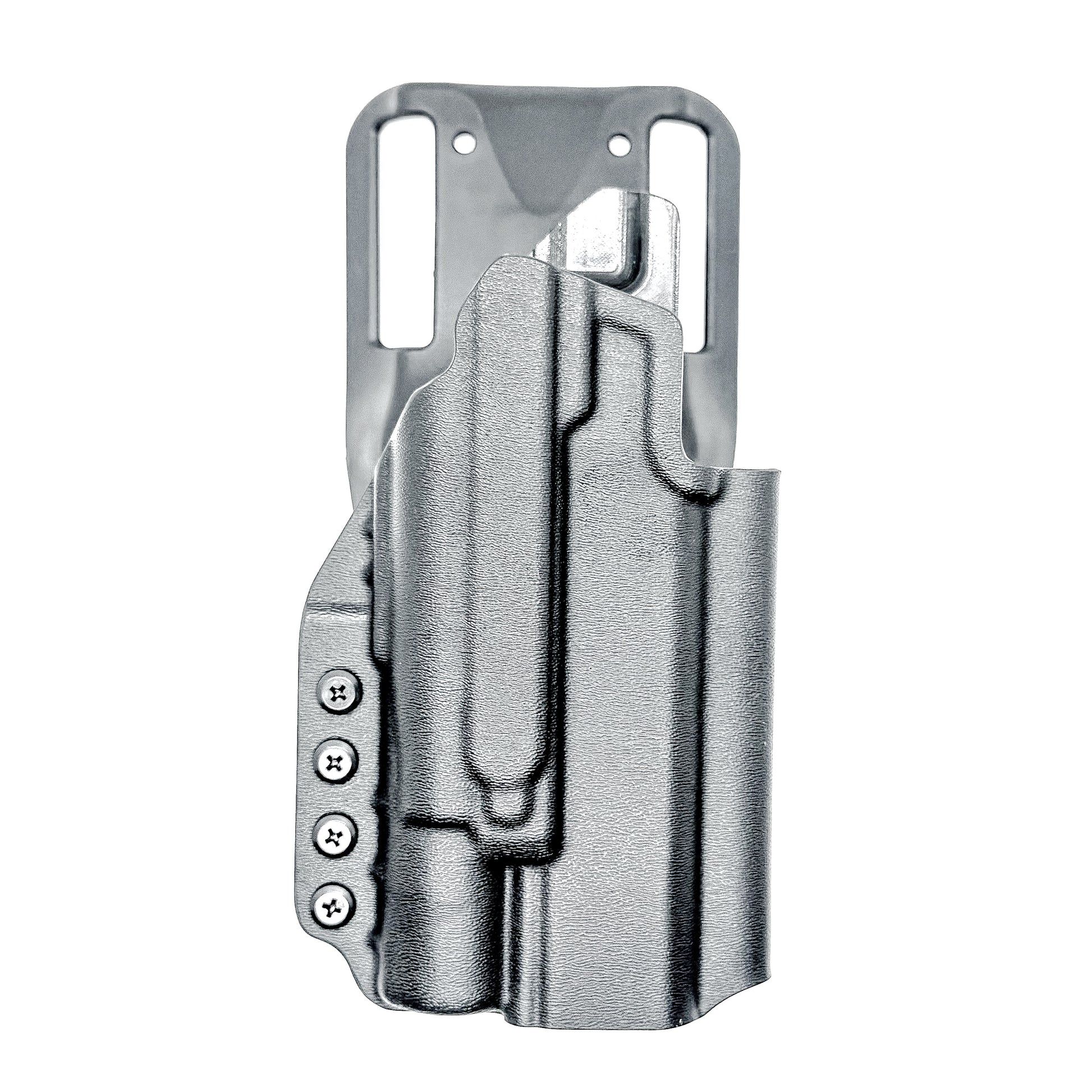 Kimber DS Warrior OWB holster with SureFire X300U. Outside Waistband light duty & competition holster with fast draw, adjustable retention, and optic support.