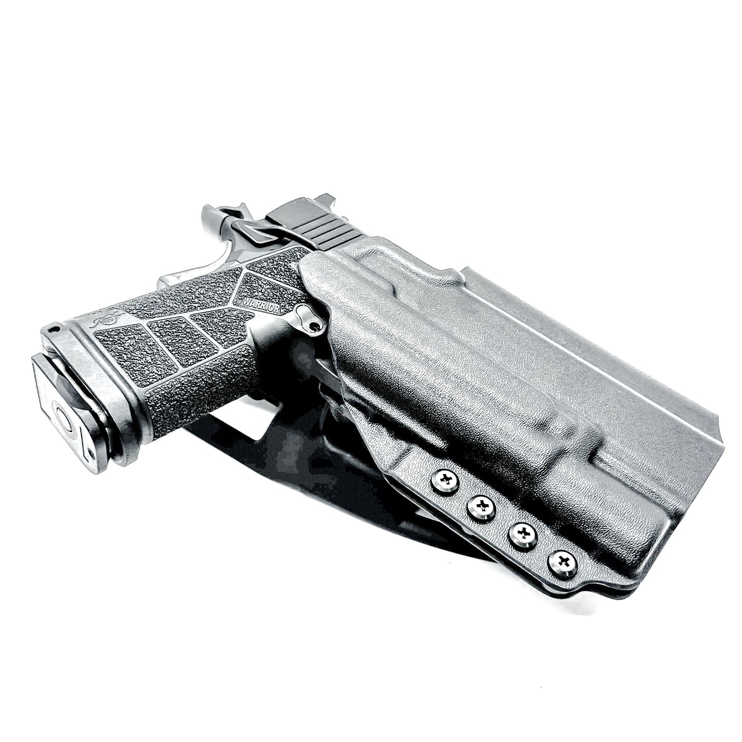 Kimber DS Warrior OWB holster with SureFire X300U. Outside Waistband light duty & competition holster with fast draw, adjustable retention, and optic support.
