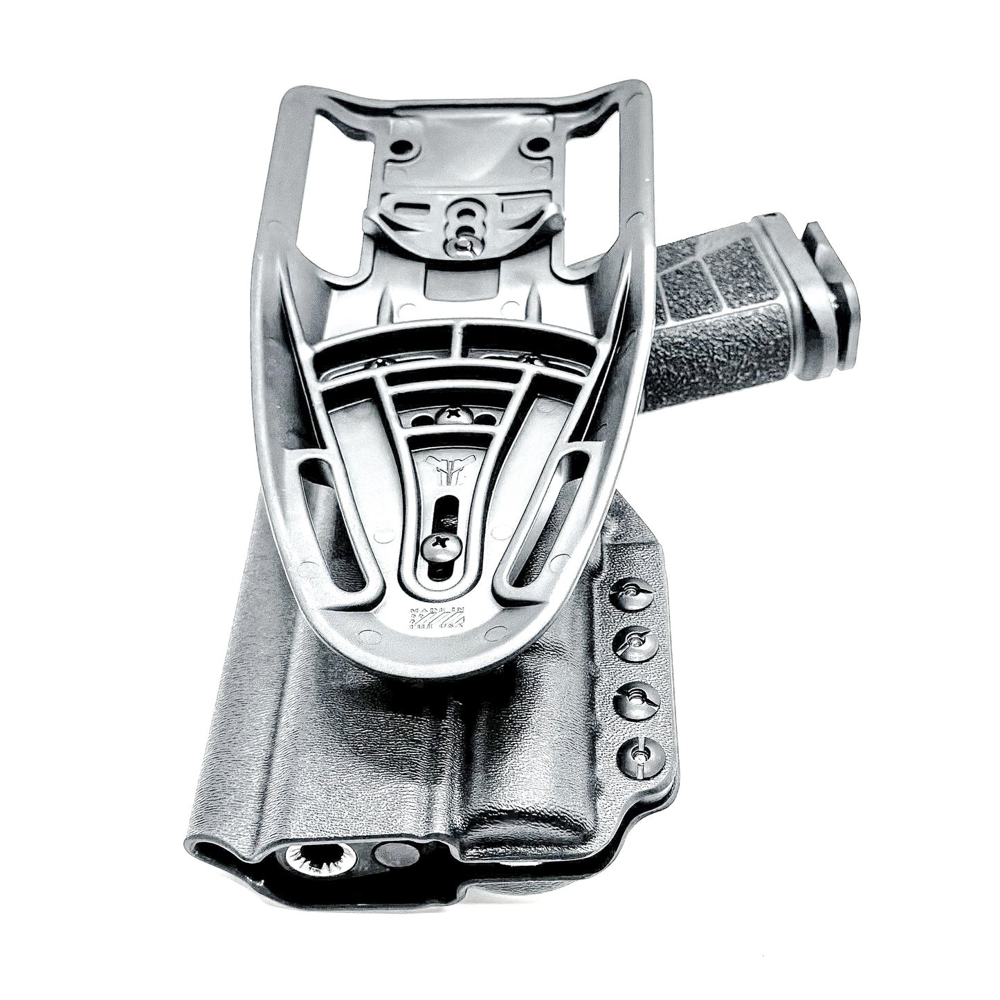 Kimber DS Warrior OWB holster with SureFire X300U. Outside Waistband light duty & competition holster with fast draw, adjustable retention, and optic support.