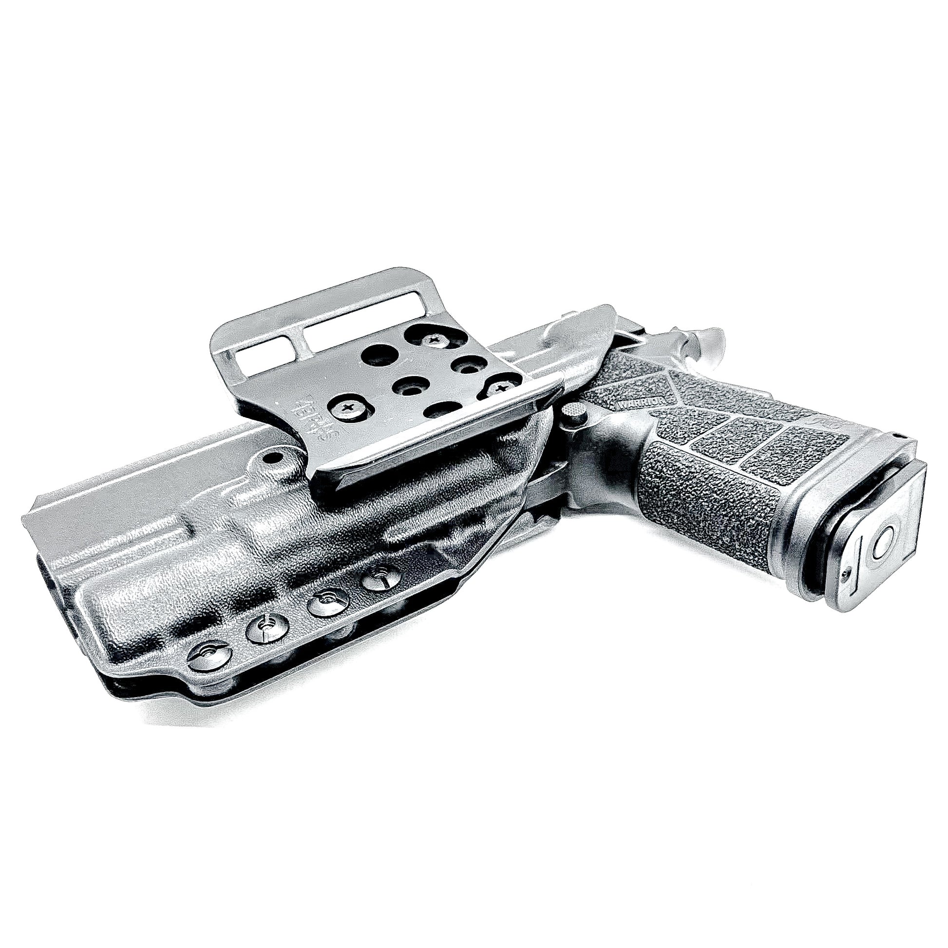 Kimber DS Warrior OWB holster with SureFire X300U. Outside Waistband holster for range and everyday carry with adjustable retention and optic compatibility