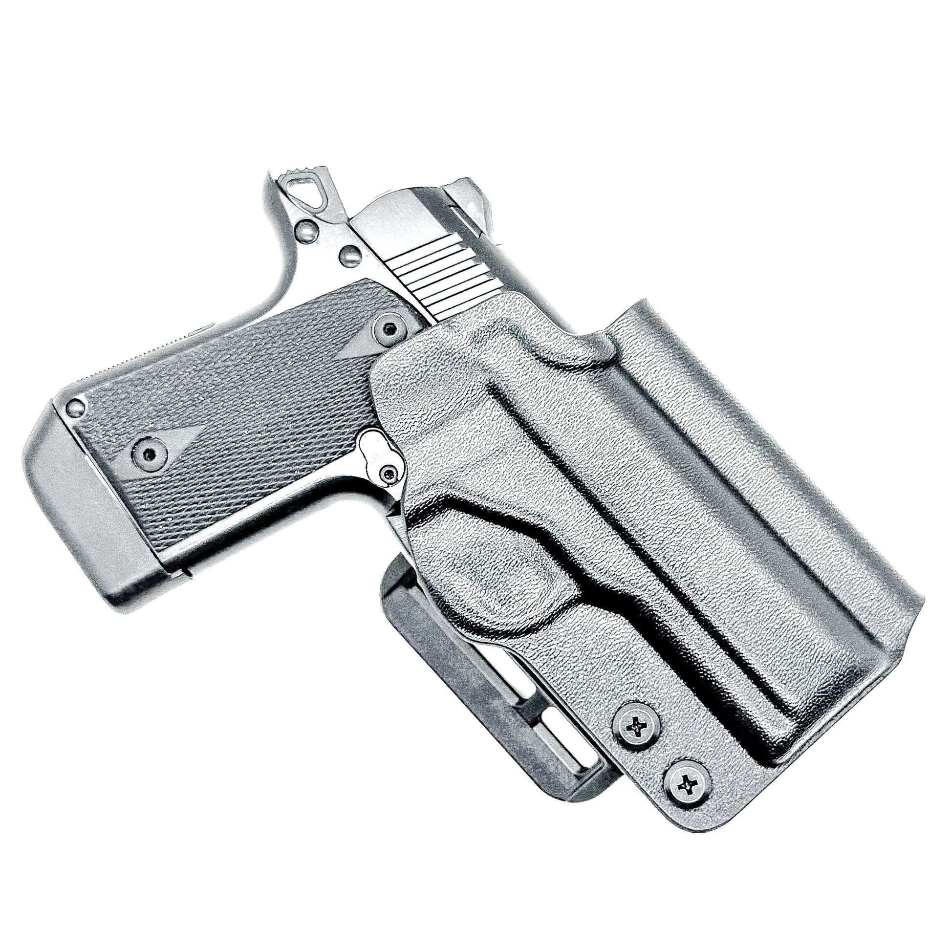 Kimber Micro 9 OWB Holster with adjustable retention and optics compatibility. Precision-molded Outside Waistband holster for carry, training, and range use.