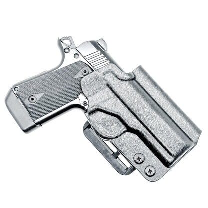Kimber Micro 9 OWB Holster with adjustable retention and optics compatibility. Precision-molded Outside Waistband holster for carry, training, and range use.