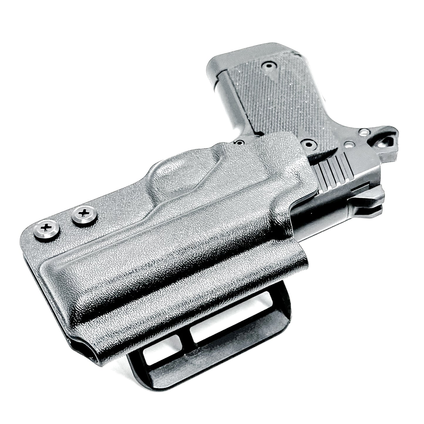 Kimber Micro 9 OWB Holster with adjustable retention and optics compatibility. Precision-molded Outside Waistband holster for carry, training, and range use.