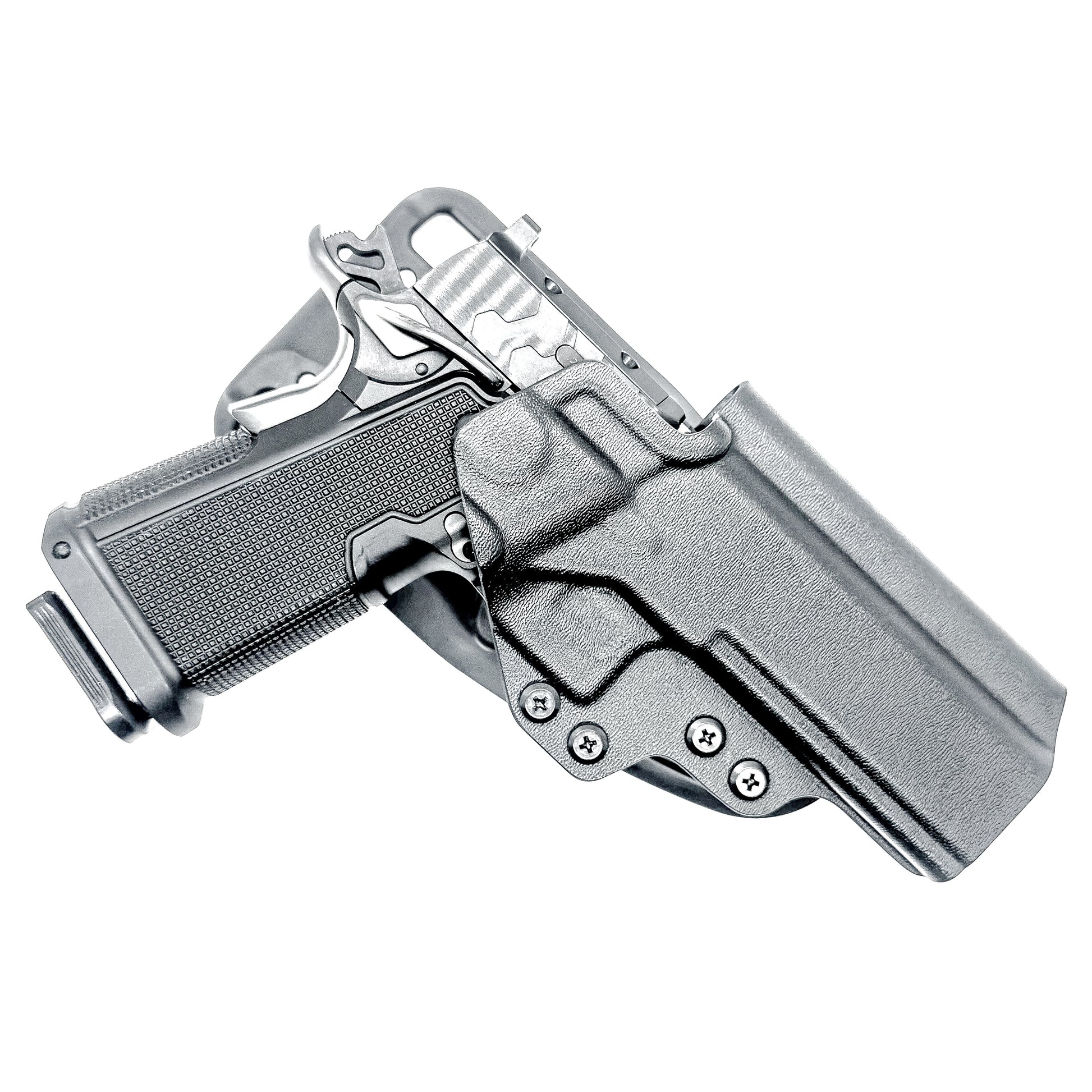 Kimber 2K11 5 inch Double Stack 1911 competition holster with precision fit, .093 thickness, and adjustable retention for fast, consistent performance. Made in USA.