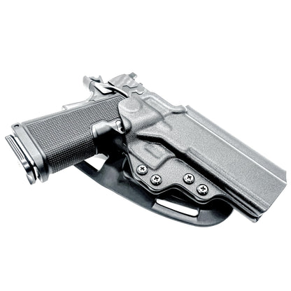 Kimber 2K11 5 inch Double Stack 1911 competition holster with precision fit, .093 thickness, and adjustable retention for fast, consistent performance. Made in USA.