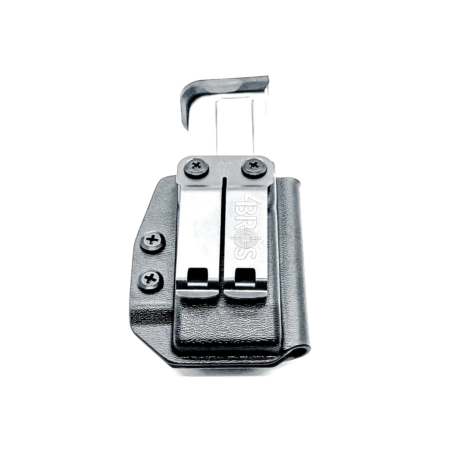 Black Kydex IWB AIWB appendix inside waistband magazine pouch carrier or holster for the Kimber 2K11 mags from Four Brothers 4BROS Holsters.
