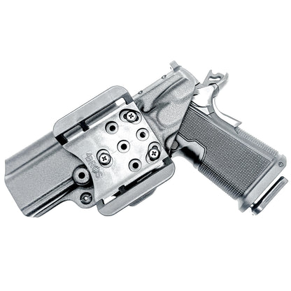 Kimber 2K11 5 inch Double Stack 1911 OWB holster with precision fit, .093 thickness, and adjustable retention for secure, comfortable carry. Made in the USA.