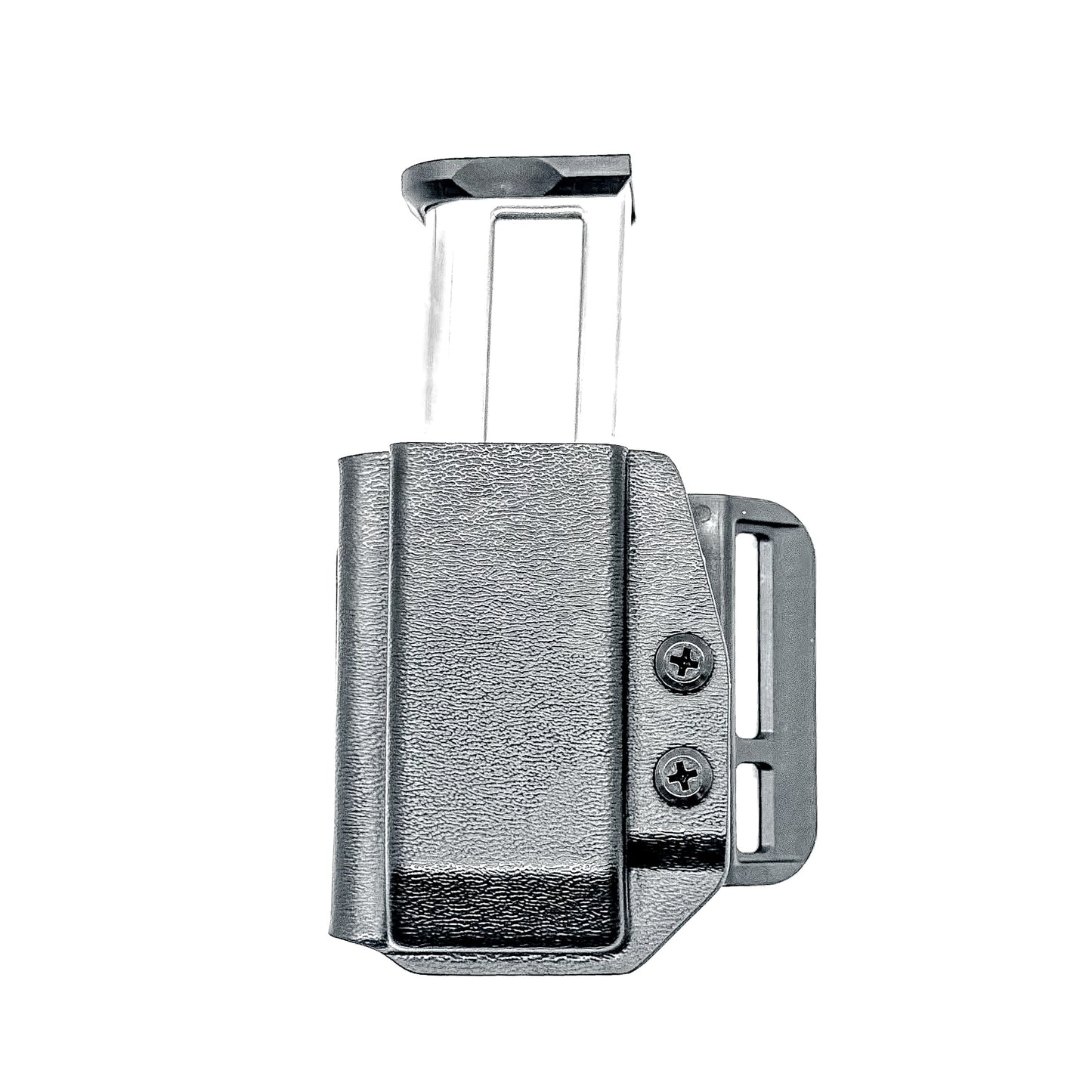 Black OWB Outside Waistband Kydex Magazine Pouch designed to fit the Kimber 2K11 Magazine from Four Brothers Holsters.  Proudly made in the USA.