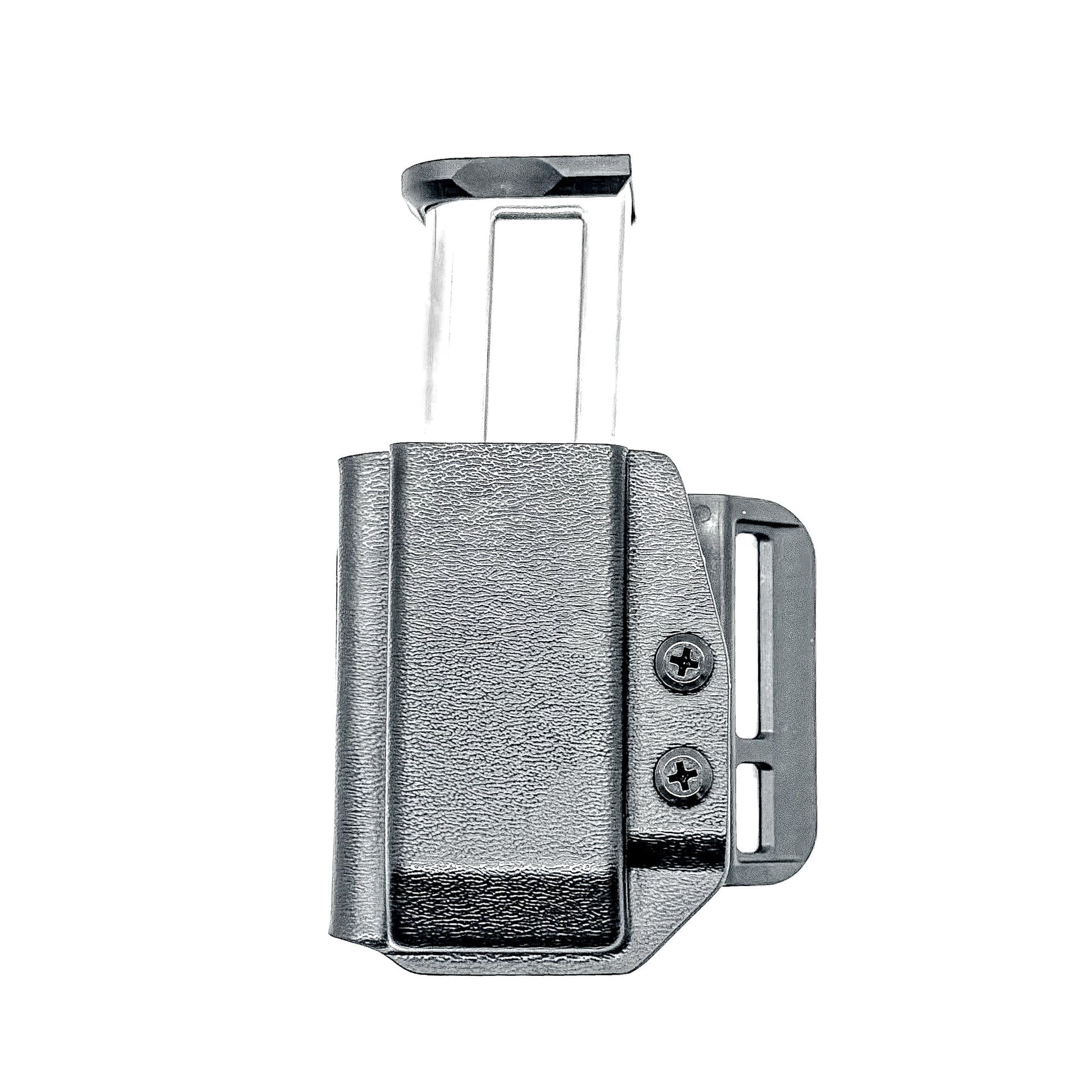 Black OWB Outside Waistband Kydex Magazine Pouch designed to fit the Kimber 2K11 Magazine from Four Brothers Holsters.  Proudly made in the USA.