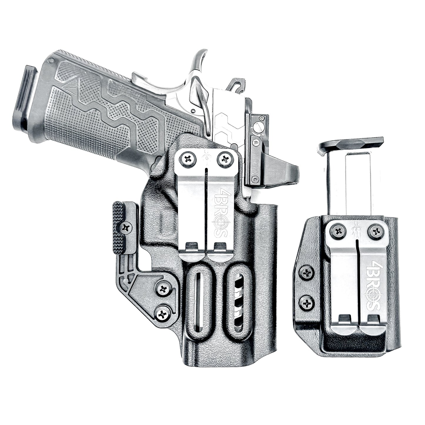 IWB holster combo for Kimber 2K11 PRO 4.25" and 2011 mags. Includes mag carrier, Modwing, and Monoblock clips. Ships fast from the USA.