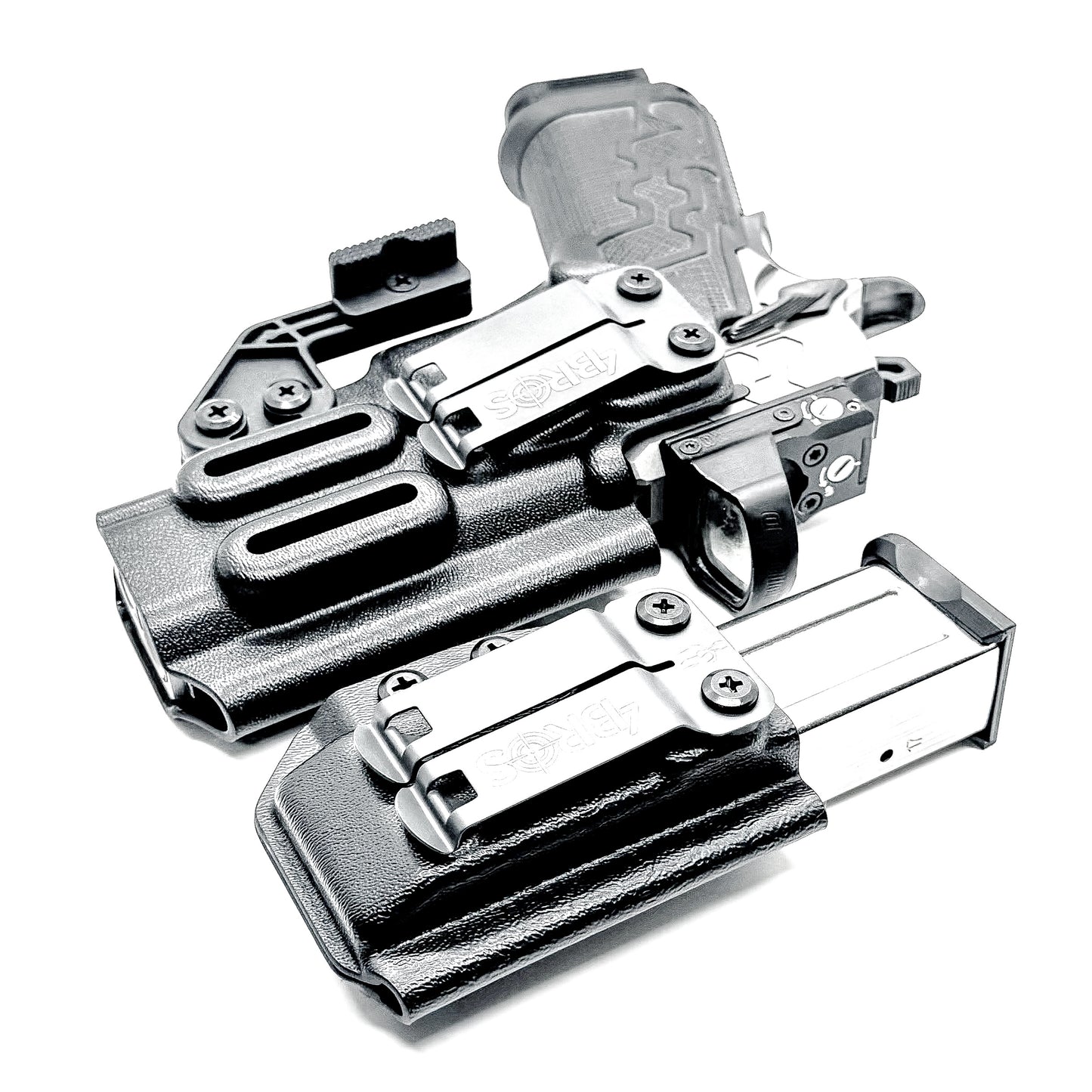 IWB holster combo for Kimber 2K11 PRO 4.25" and 2011 mags. Includes mag carrier, Modwing, and Monoblock clips. Ships fast from the USA.
