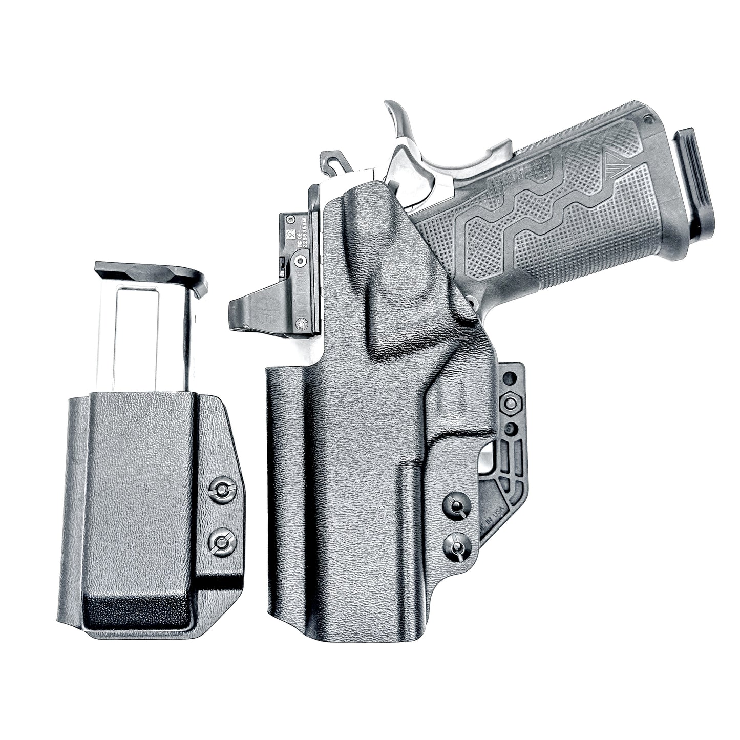 IWB holster combo for Kimber 2K11 PRO 4.25" and 2011 mags. Includes mag carrier, Modwing, and Monoblock clips. Ships fast from the USA.