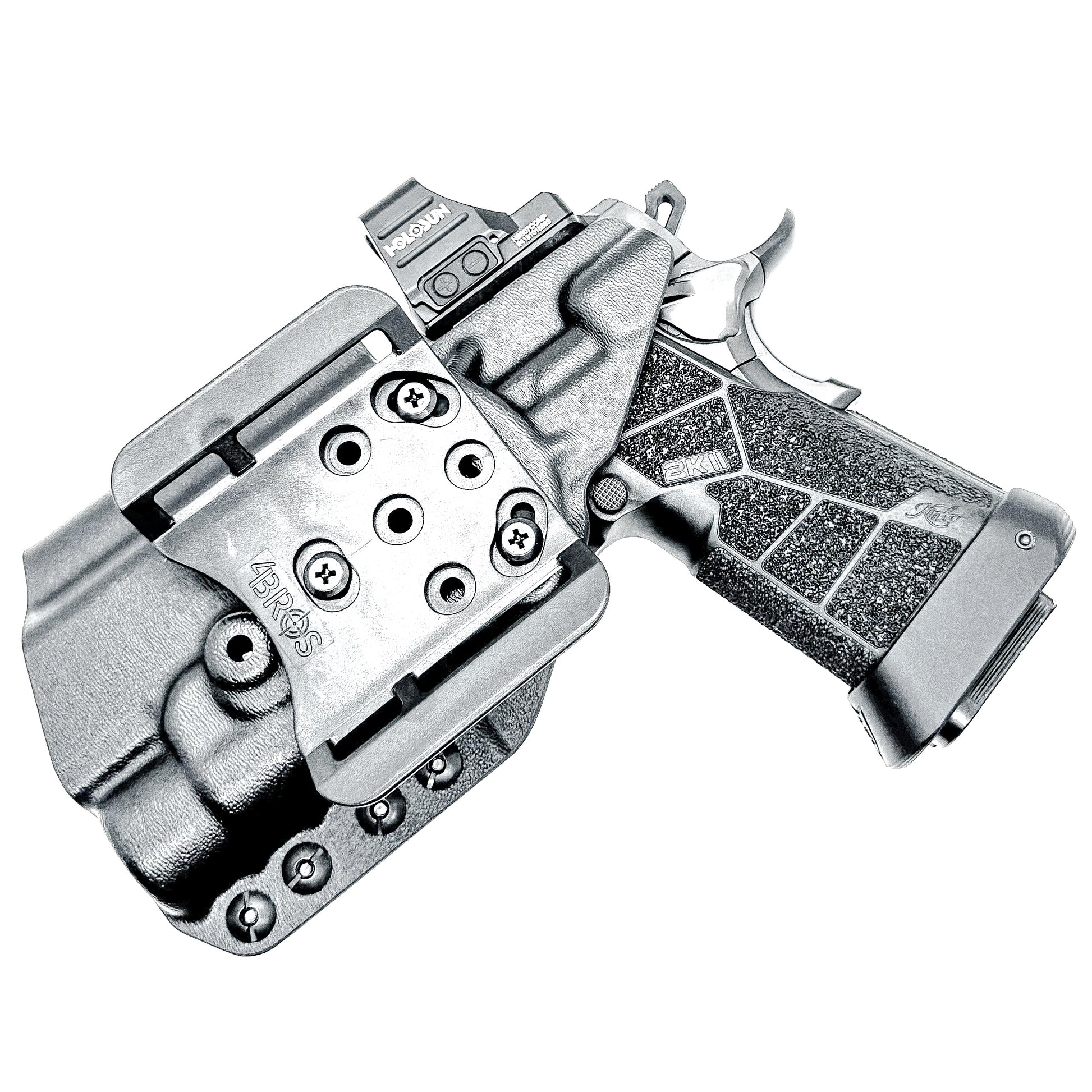 Kimber 2K11 PRO 4.25" and Streamlight TLR-1 HL Outside Waistband OWB holster with adjustable retention, optic compatibility, and durable everyday carry.