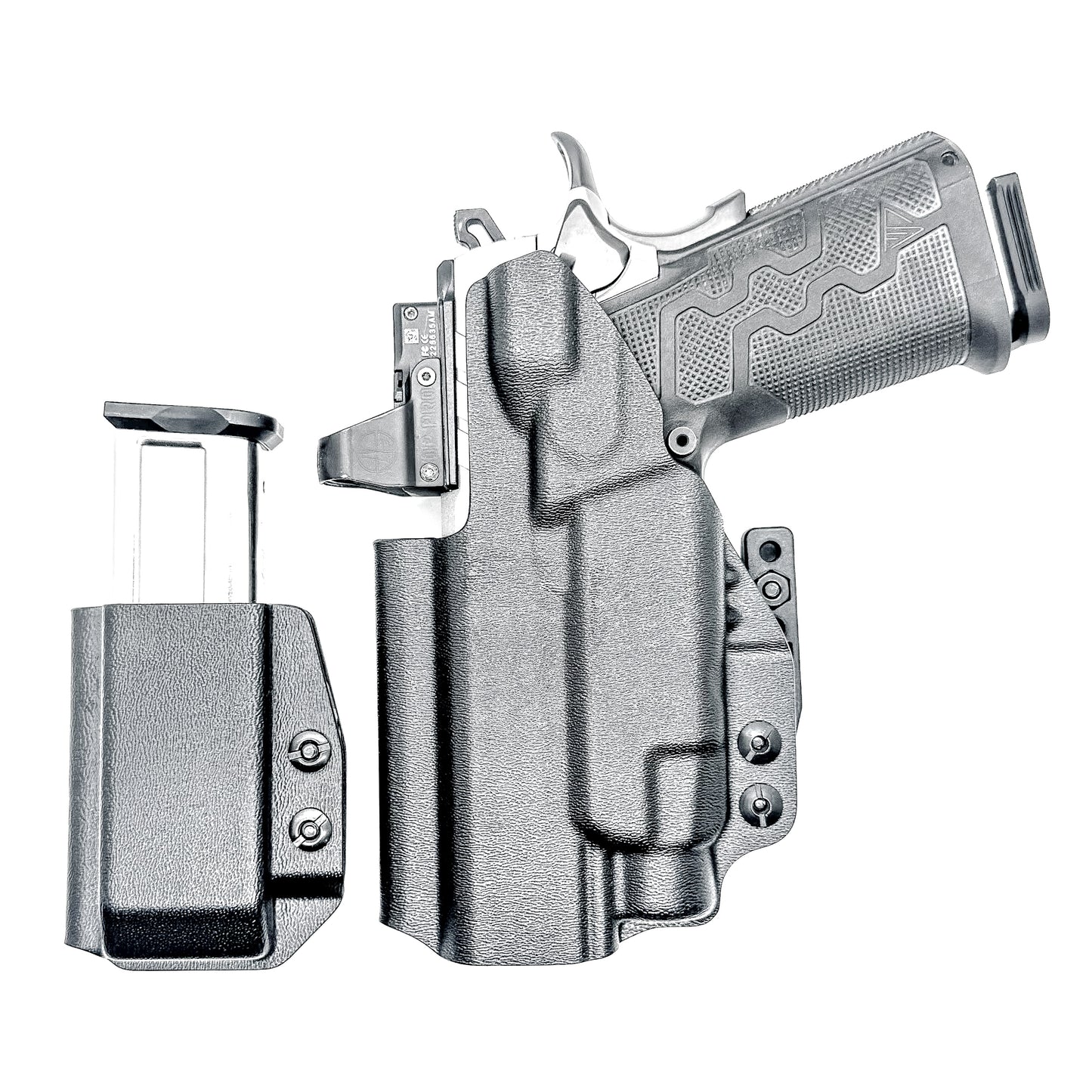 IWB holster combo for Kimber 2K11 PRO 4.25" & Streamlight TLR-7 HL-X & 2011 mags. Includes mag carrier, Modwing, and Monoblock clips. Ships fast from the USA.