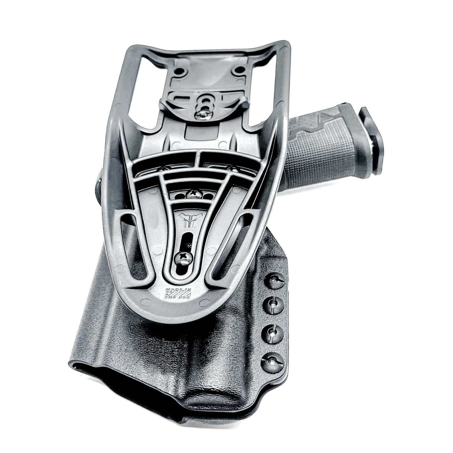 Kimber 2K11 PRO 4.25" OWB holster with SureFire X300U. Outside Waistband light duty & competition holster with fast draw, adjustable retention, and optic support.