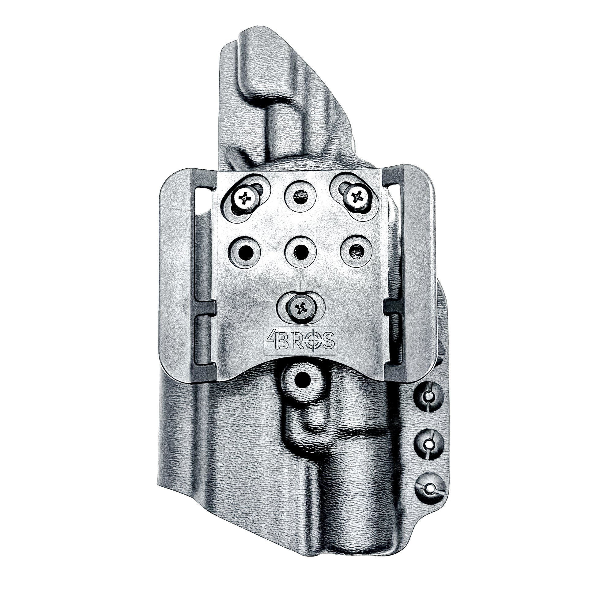 Kimber 2K11 PRO 4.25" OWB holster with SureFire X300U. Outside Waistband holster for range and carry with adjustable retention, optic compatibility, and durability.