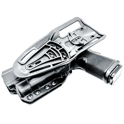 Kimber 2K11 and Streamlight TLR-1 HL OWB (Outside Waistband) light-duty & competition holster with fast draw, adjustable retention, and optic compatibility.