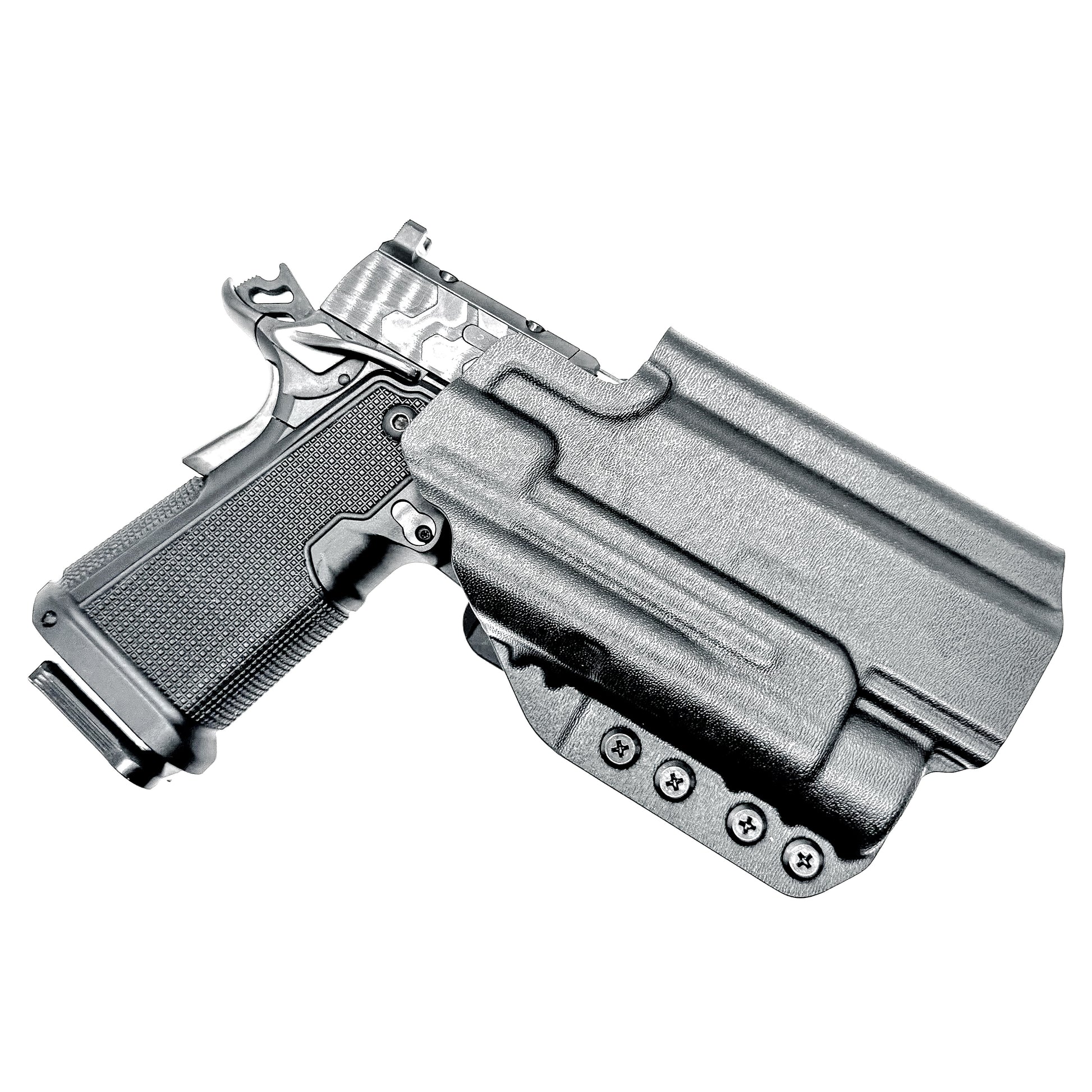 Kimber 2K11 and Streamlight TLR-1 HL Outside Waistband OWB holster with adjustable retention, optic compatibility, and durable everyday carry.