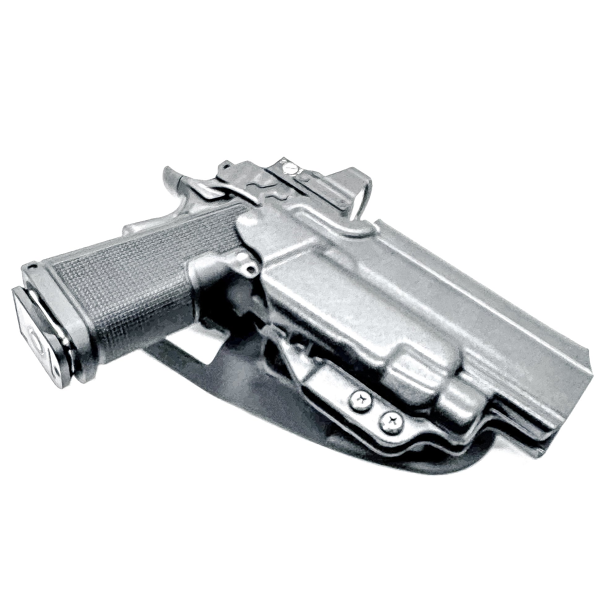 Kimber 2K11 OWB holster with Streamlight TLR-7 HL-X. Outside Waistband light duty & competition holster with fast draw, adjustable retention, and optic support.