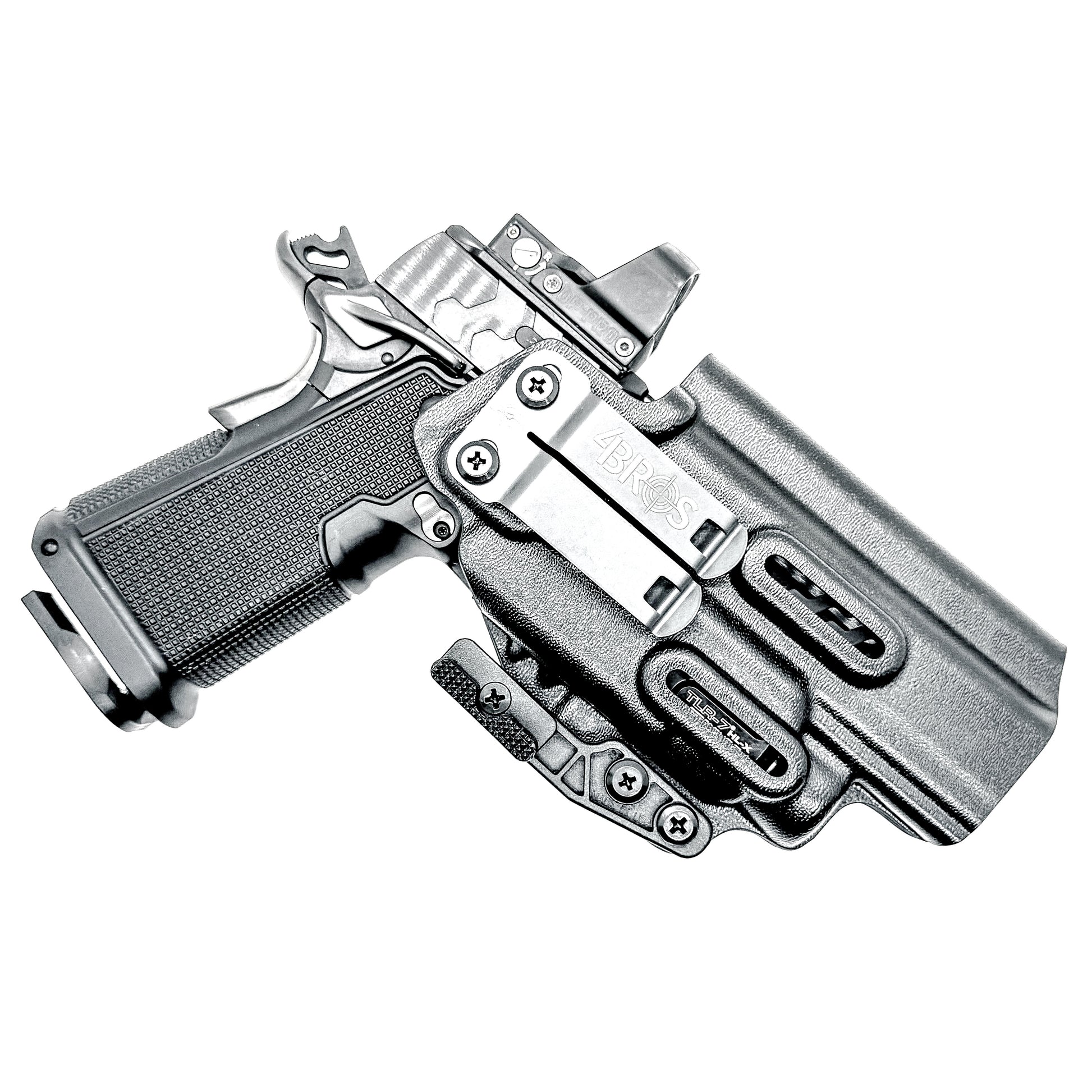 Kimber 2K11 IWB holster with Streamlight TLR-7 HL-X support. Inside Waistband concealed carry holster with adjustable retention, optic compatibility, and comfort.