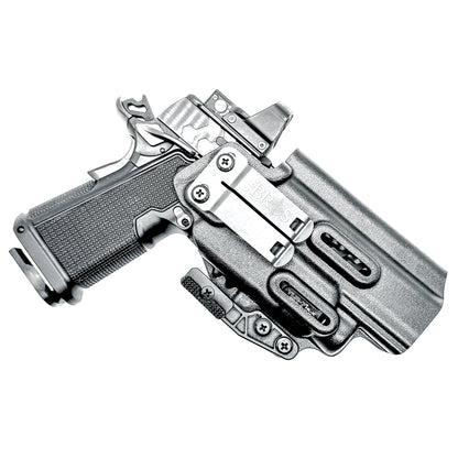 Kimber 2K11 IWB holster with Streamlight TLR-7 HL-X support. Inside Waistband concealed carry holster with adjustable retention, optic compatibility, and comfort.