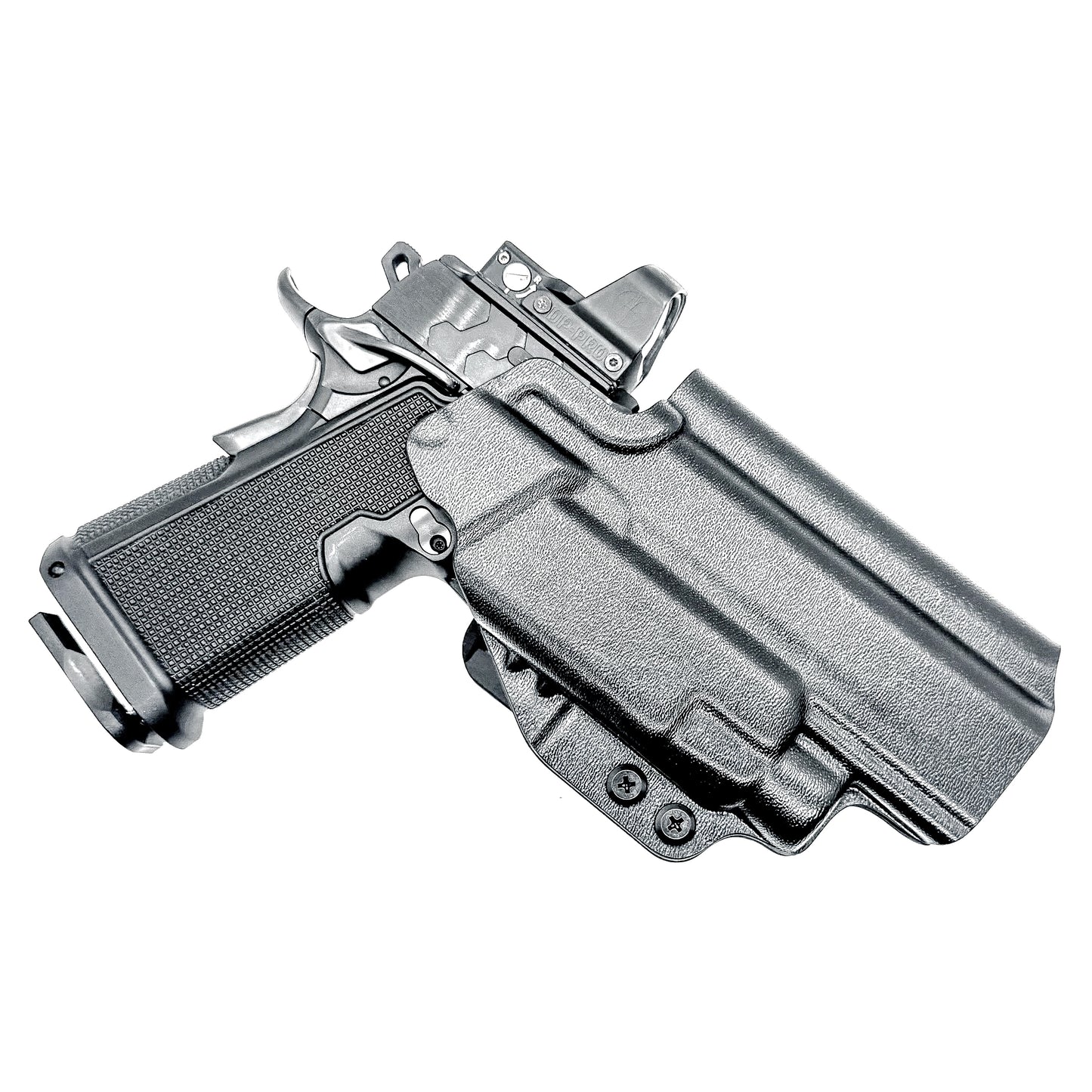 Kimber 2K11 OWB holster with Streamlight TLR-7 HL-X. Outside Waistband holster for range and carry with adjustable retention, optic compatibility, and durability.