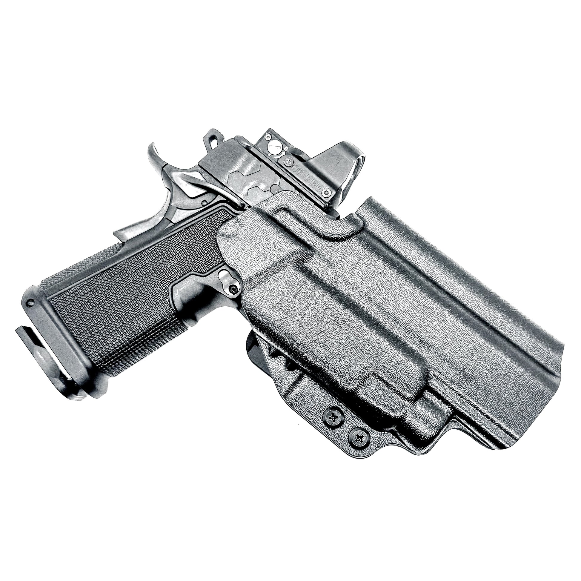 Kimber 2K11 OWB holster with Streamlight TLR-7 HL-X. Outside Waistband holster for range and carry with adjustable retention, optic compatibility, and durability.