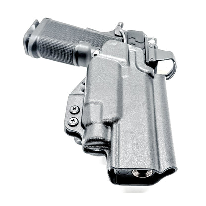 Kimber 2K11 OWB holster with Streamlight TLR-7 HL-X. Outside Waistband holster for range and carry with adjustable retention, optic compatibility, and durability.