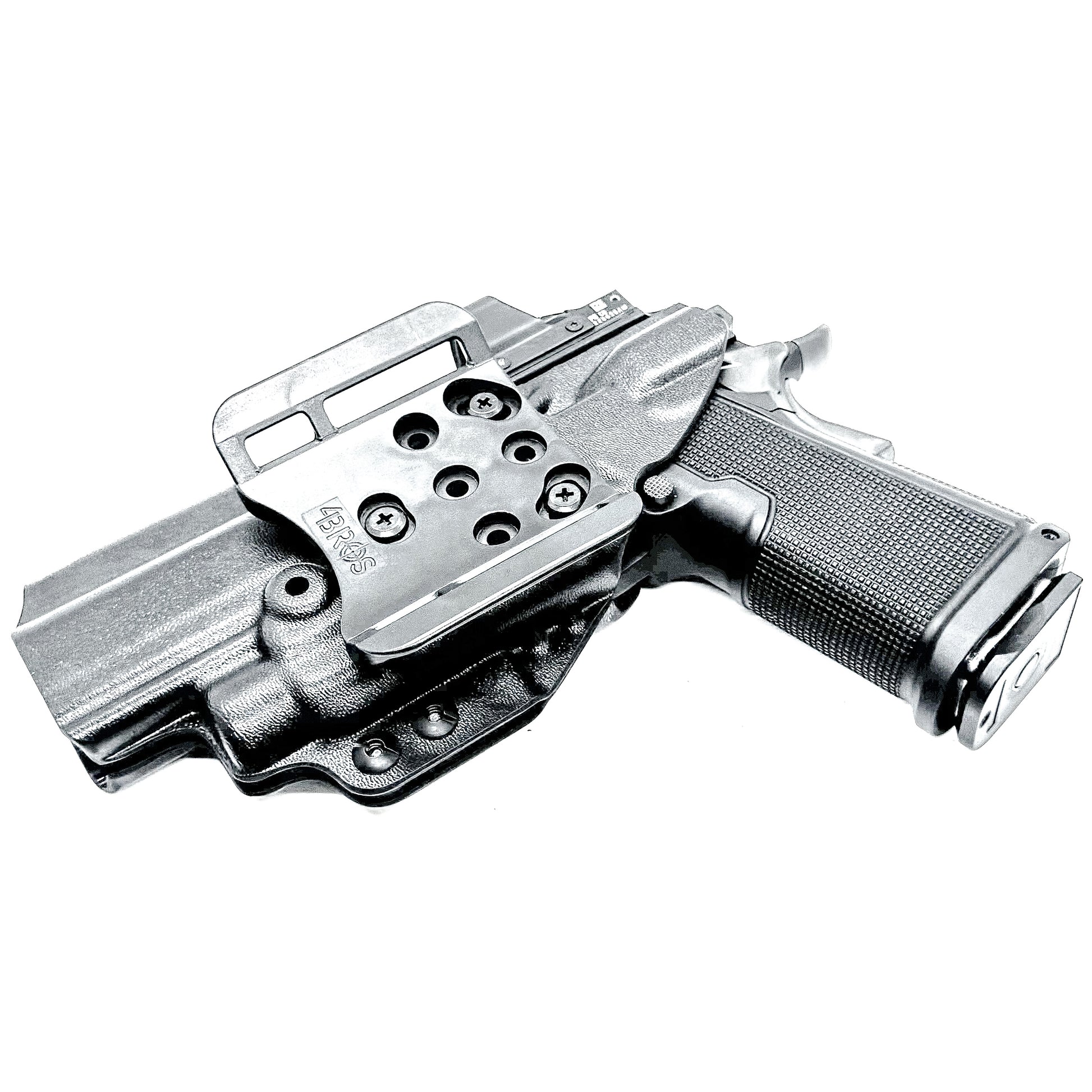 Kimber 2K11 OWB holster with Streamlight TLR-7 HL-X. Outside Waistband holster for range and carry with adjustable retention, optic compatibility, and durability.